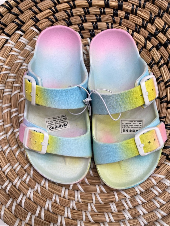 Amazon Other - Kids Pastel Tie-Dye Double-Buckle Sandals